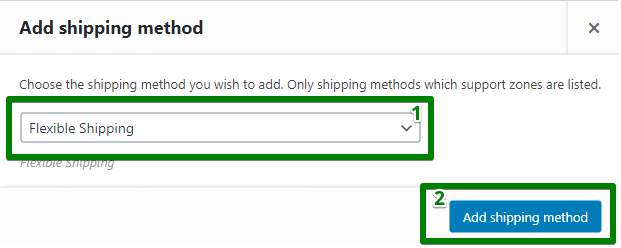 add flexible shipping method