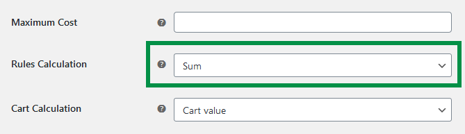 How to combine free and paid shipping? Rules calculation: Sum