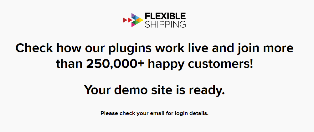 Flexible Shipping Demo ready