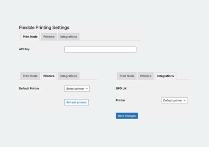 Flexible Printing settings - Flexible Printing WooCommerce