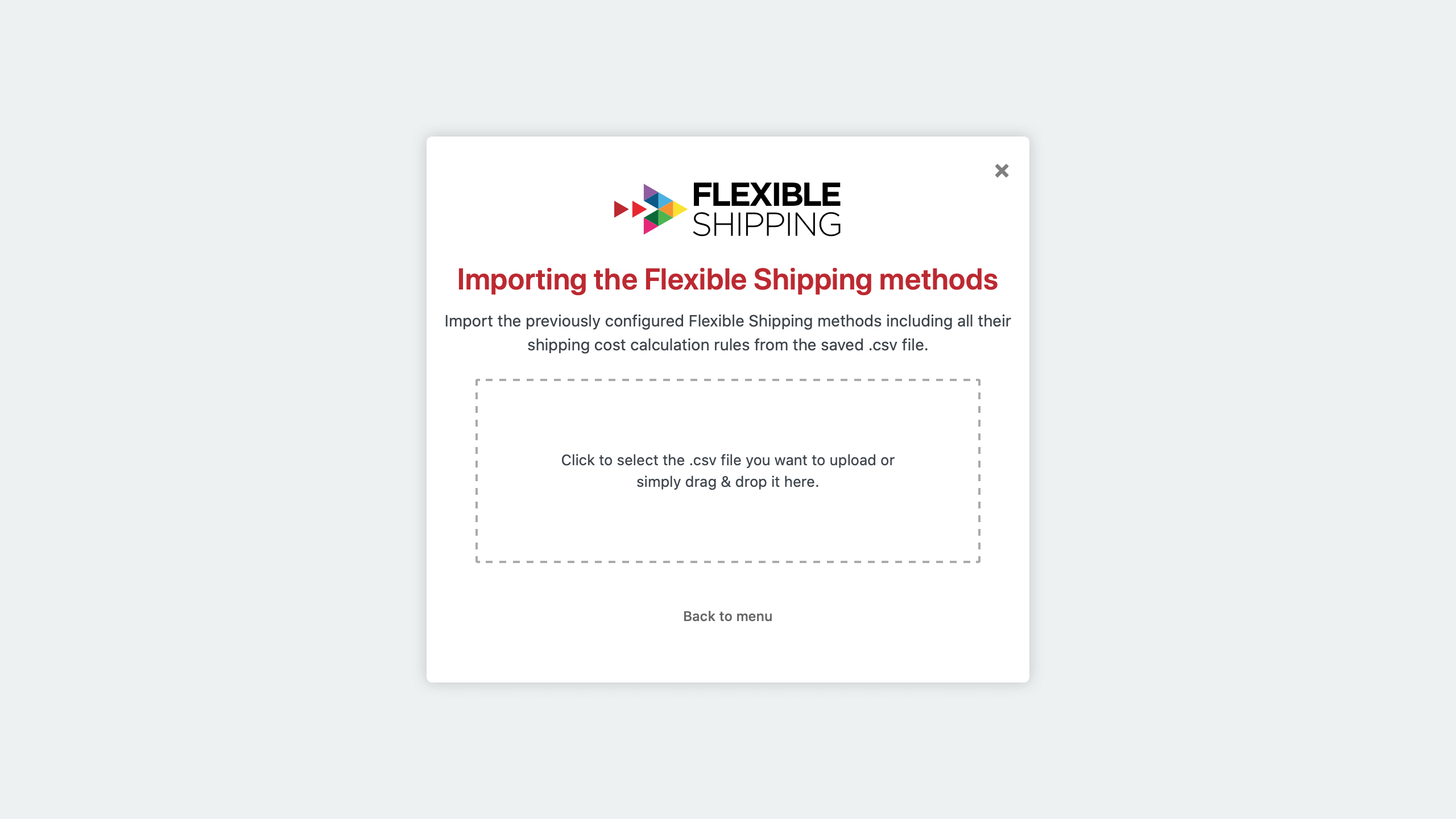 Importing shipping methods - Flexible Shipping Import / Export WooCommerce