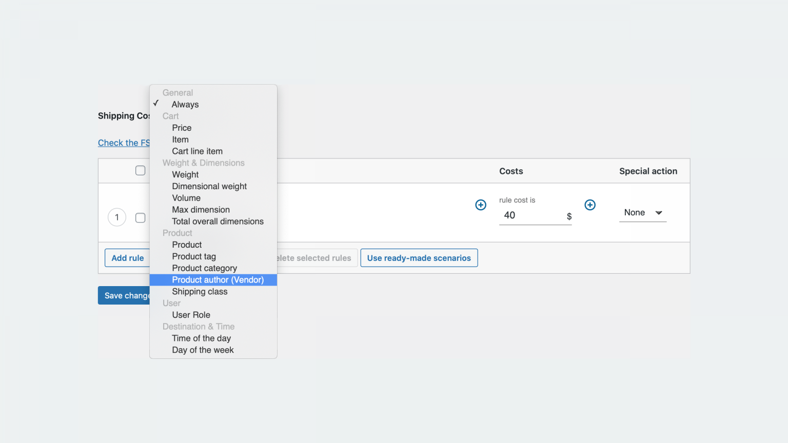 Multi Vendor Shipping plugin