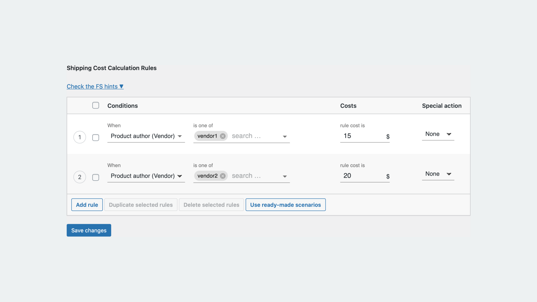 Multi Vendor Shipping plugin