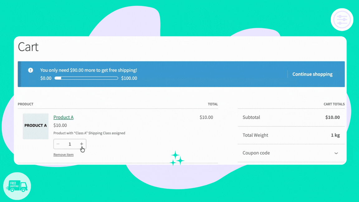 Table Rate Free Shipping Scenario
