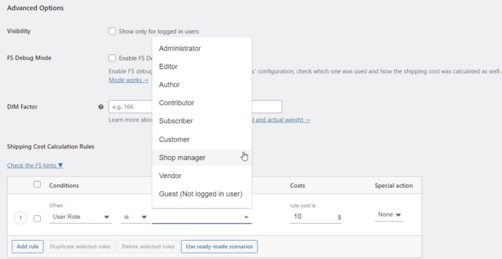 How to Set up WooCommerce Shipping by User Role? - Octolize