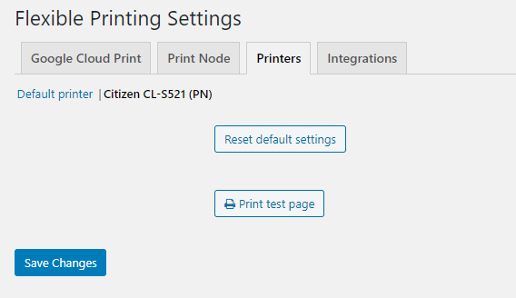 printers settings
