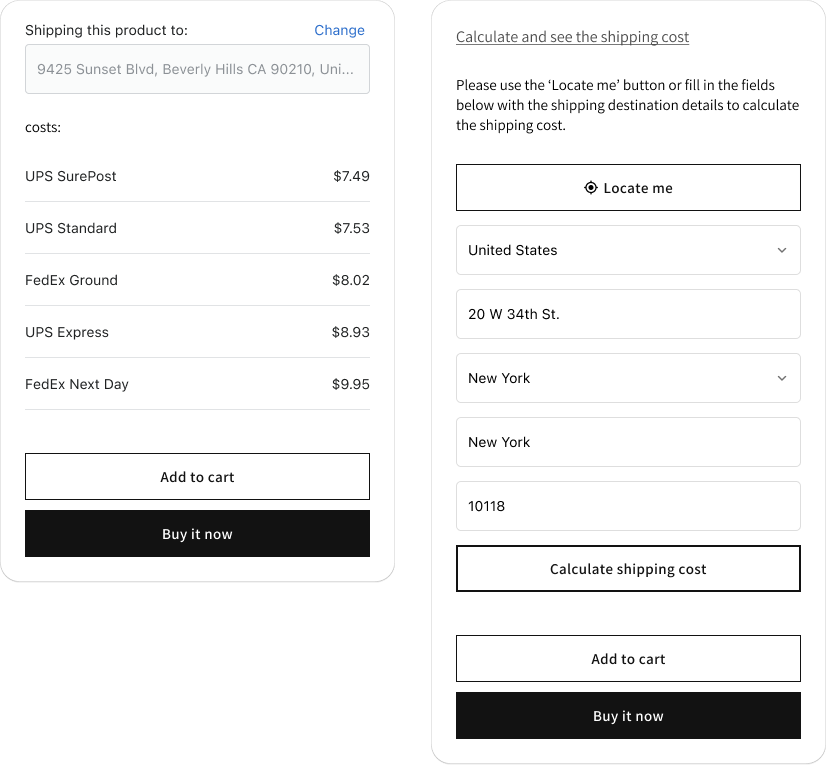 Auto-populating customer's shipping address with geolocation