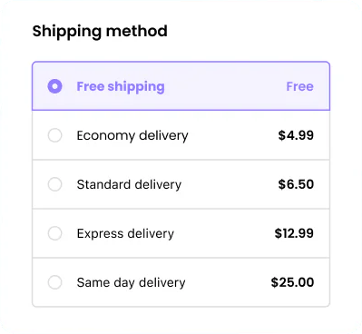 Rename shipping methods