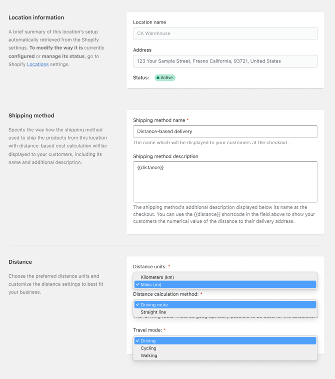 Shopify Distance Based Shipping Rates Distance