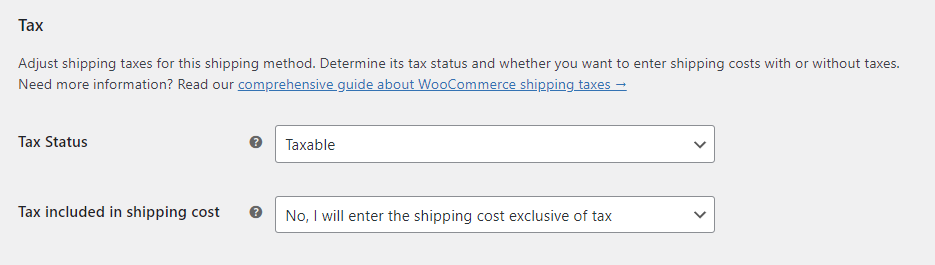 flexible shipping taxes