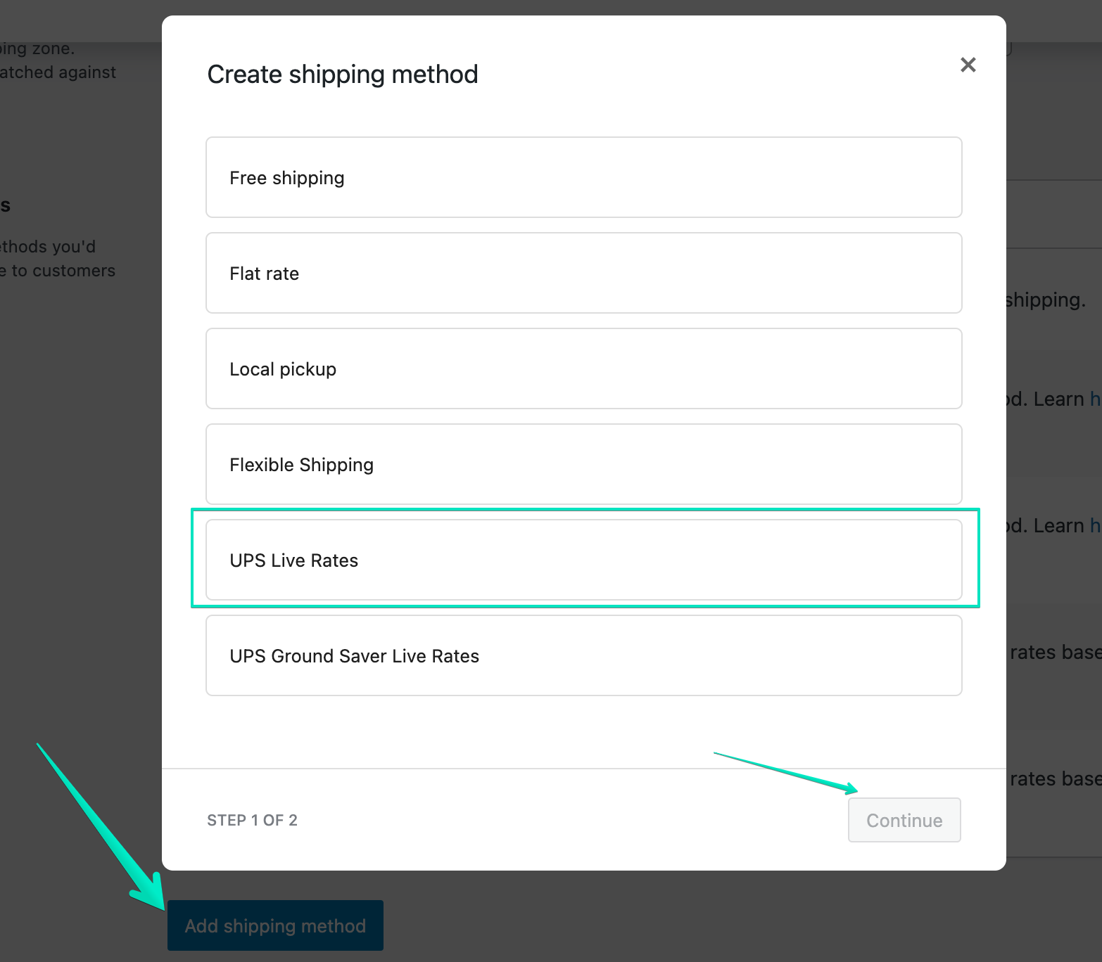 Adding UPS Shipping method
