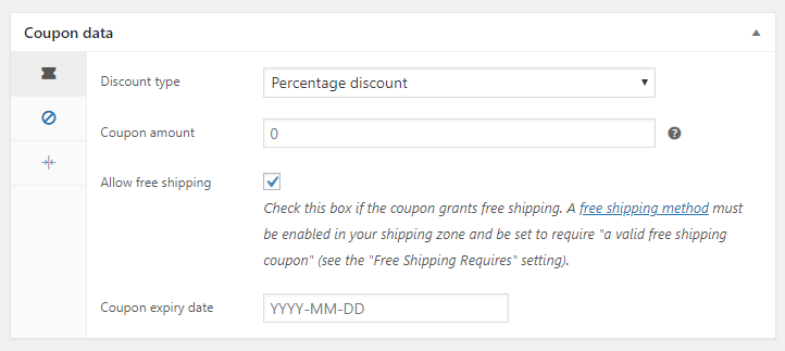 Coupon data - allow free shipping