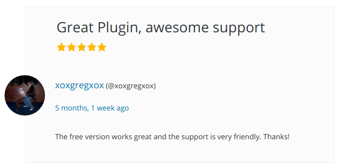 Review: Great plugin, awesome support