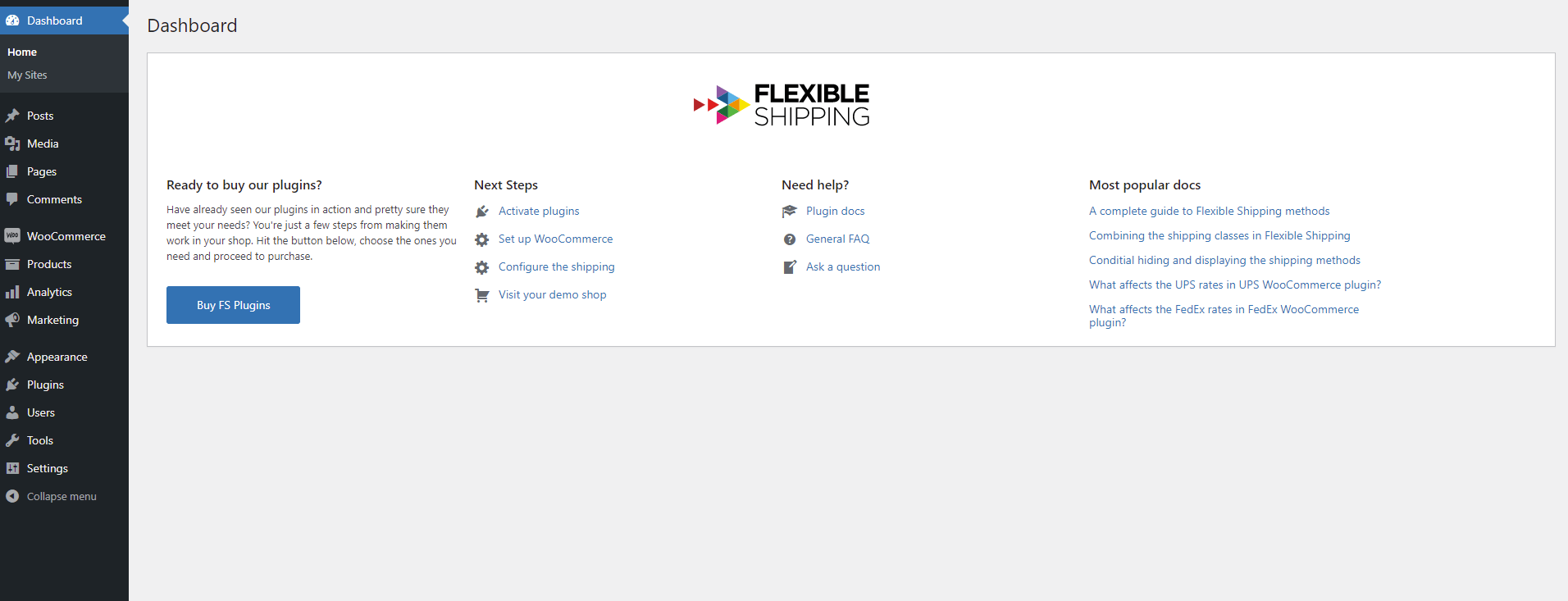 Flexible Shipping Demo Welcome Page