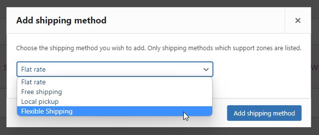 add flexible shipping method