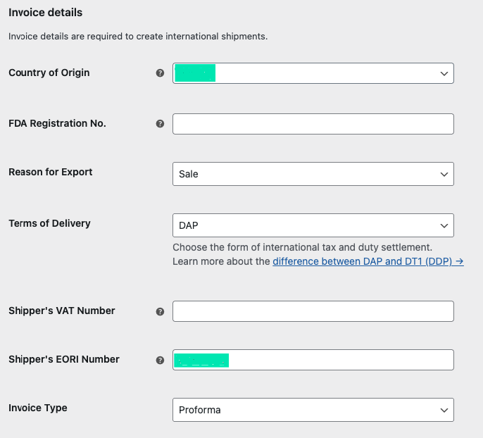 DPD UK Invoice details