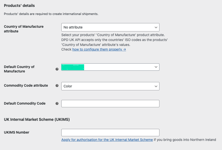 DPD UK Products' details