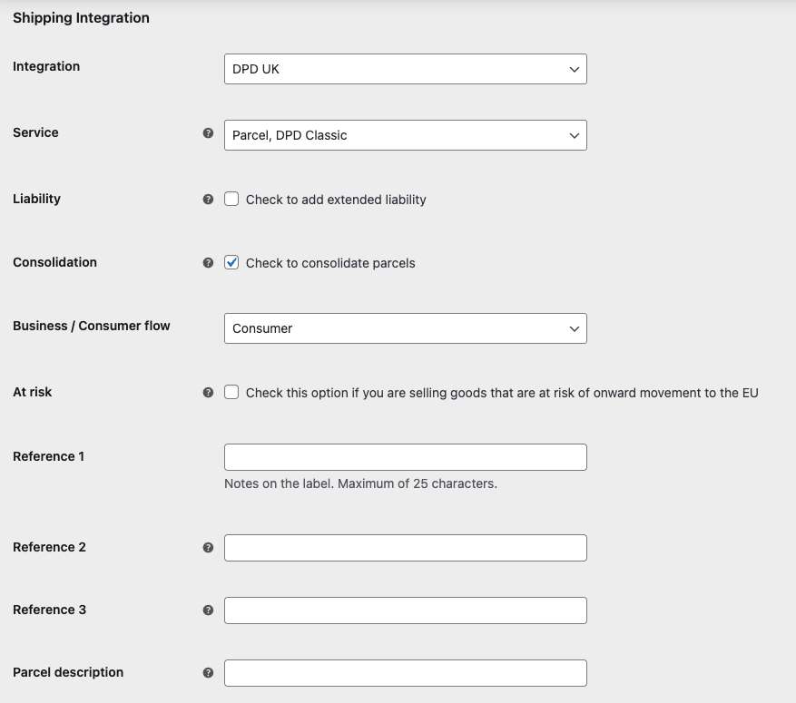 DPD UK Shipping integration