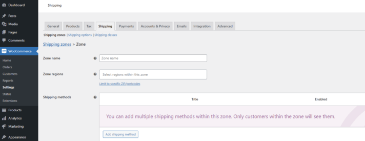 WooCommerce Shipping Based On Zip Code/Postcode/Postal Code