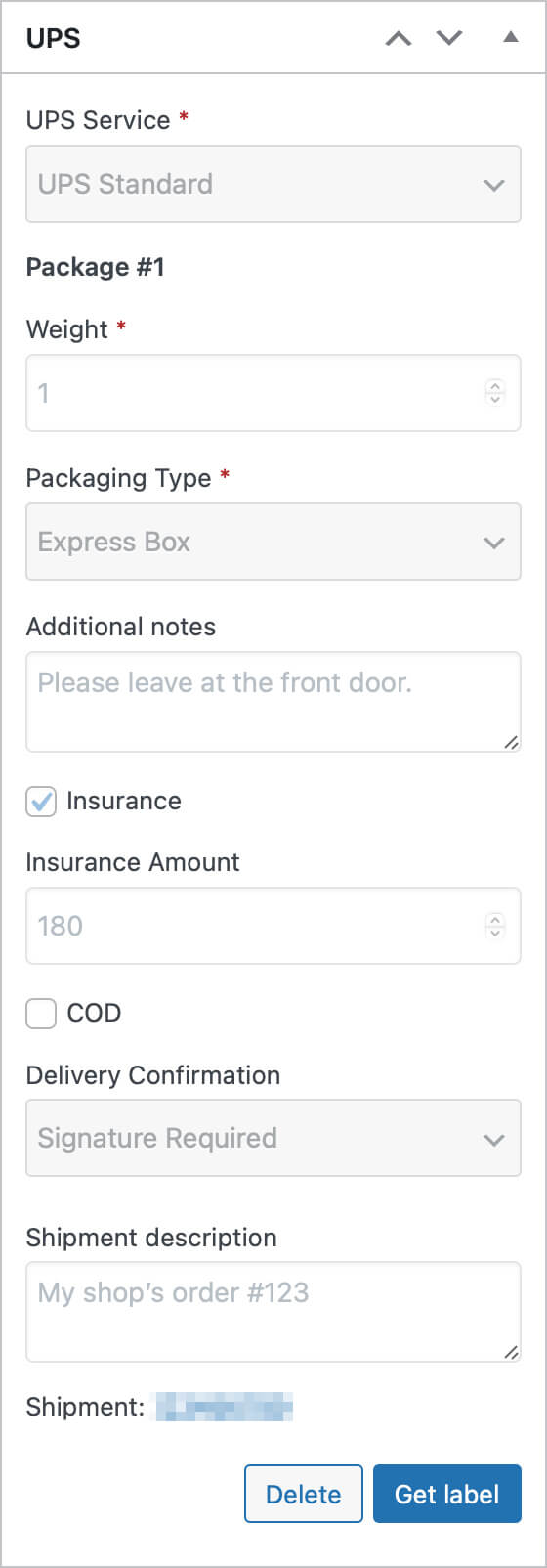 Create and Print UPS Shipping Labels in WooCommerce