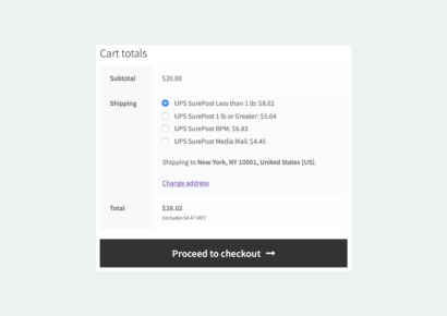 UPS SurePost Live Rates in the cart - UPS Live Rates PRO WooCommerce