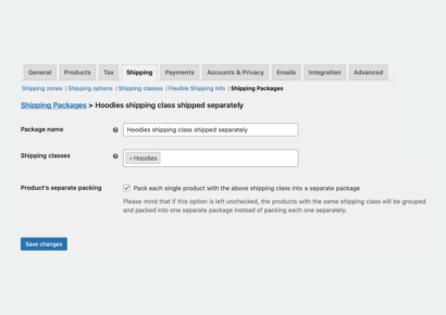 Cart splitting condition - Shipping Packages WooCommerce
