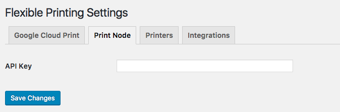 Flexible printing print node integrations