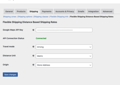 Distance Based Shipping Rate Screen