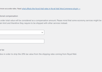 Royal Mail Live Rates Woocommerce Rates Adjustments Percantage