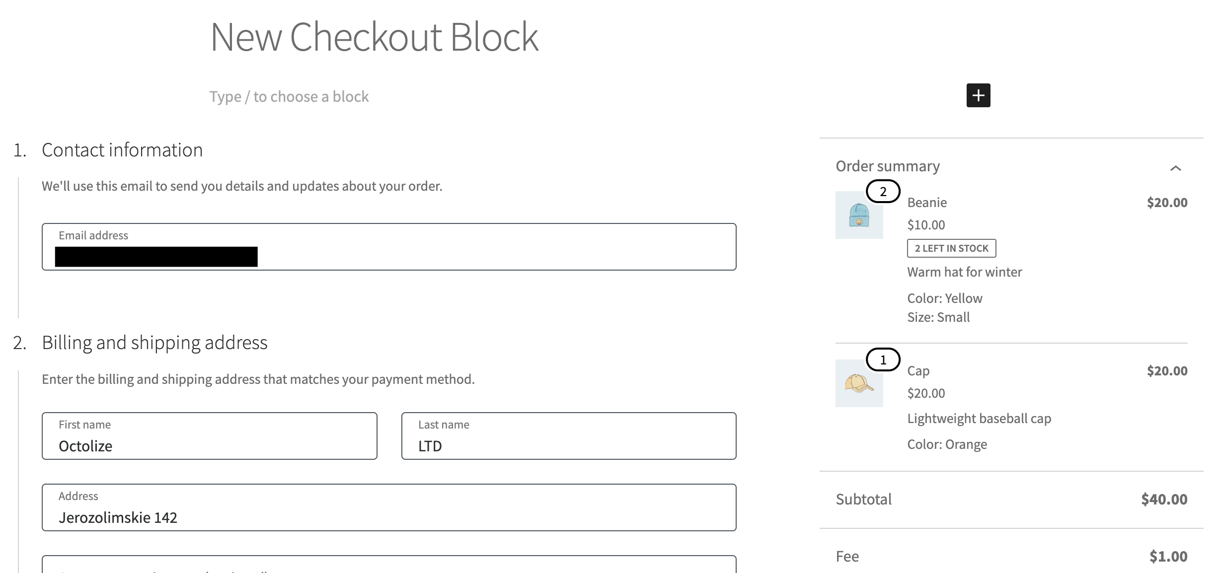 Woo Cart and Checkout Blocks compatibility with Octolize plugins