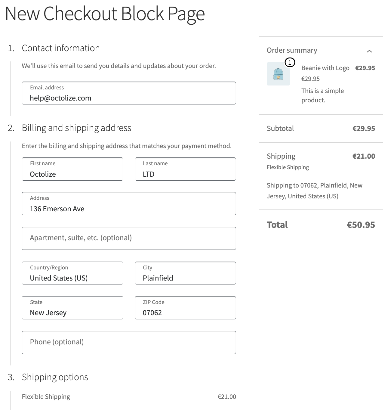 Checkout - woocommerce/checkout - WordPress Blocks