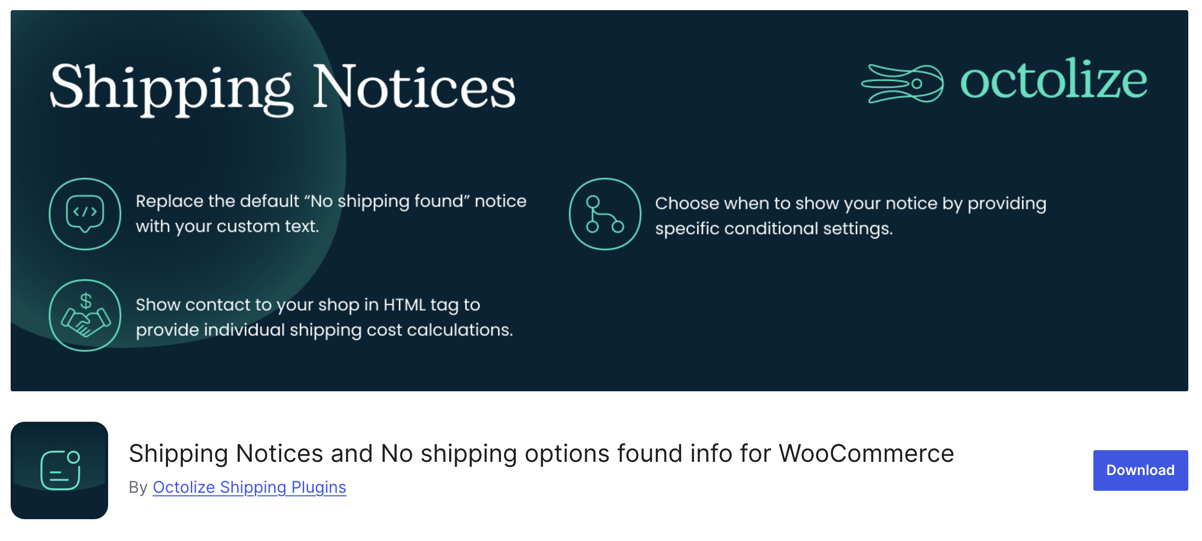 Free WooCommerce plugin - Shipping Notices