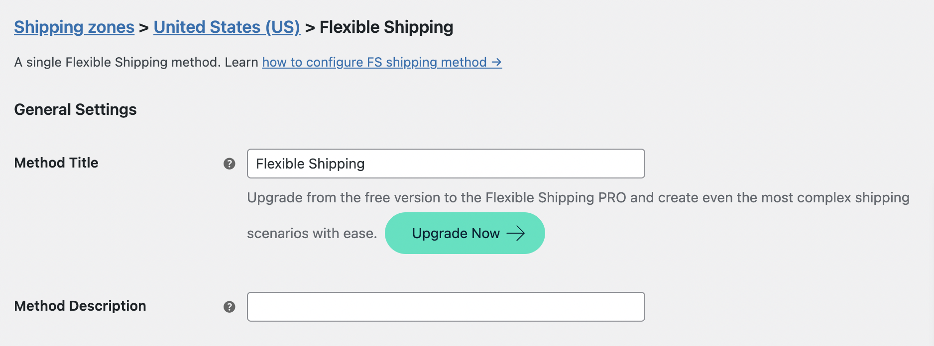 Flexible Shipping method titla and description