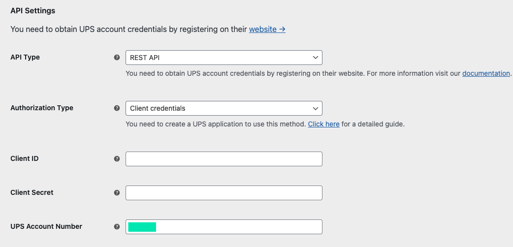 REST API Client Credentials