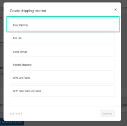 Create flexible shipping method