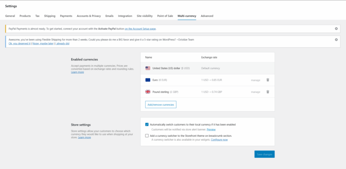 WooCommerce Multi-currency Support