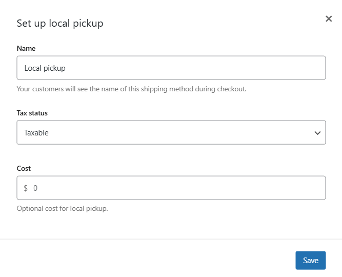 WooCommerce Local Pickup Setup