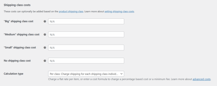 WooCommerce Shipping Classes Flat Rate Setup