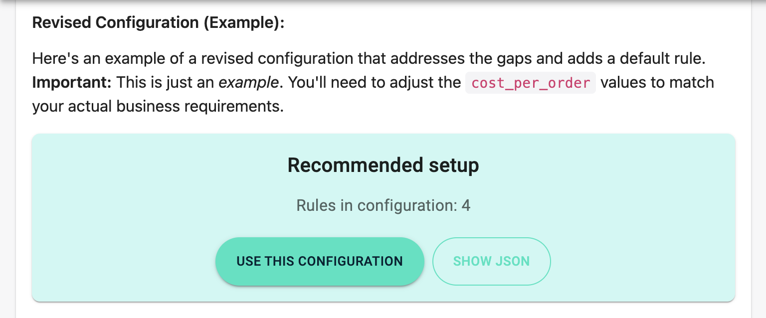screen 4- revised shipping configuration example
