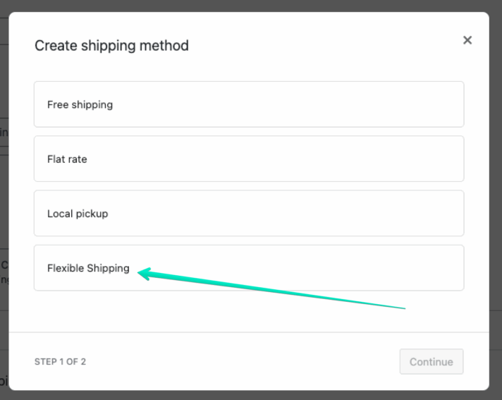 DBSR choosing flexible shipping method