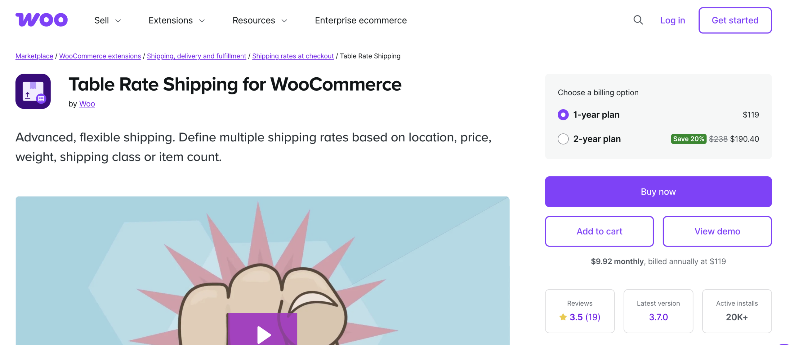 Table Rate Shipping by WooCommerce
