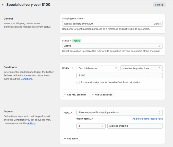 Shopify Octolize Hide Shipping setup