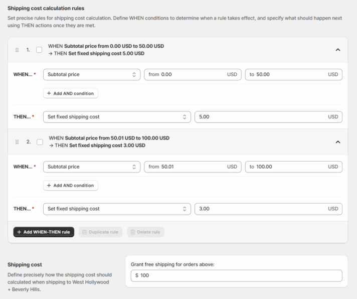 Shopify Shipping Rates Rules & Zones setup