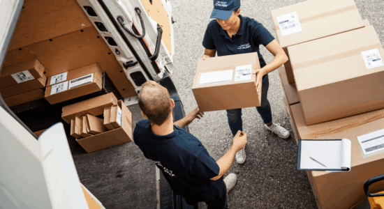 header image - man accepting delivery