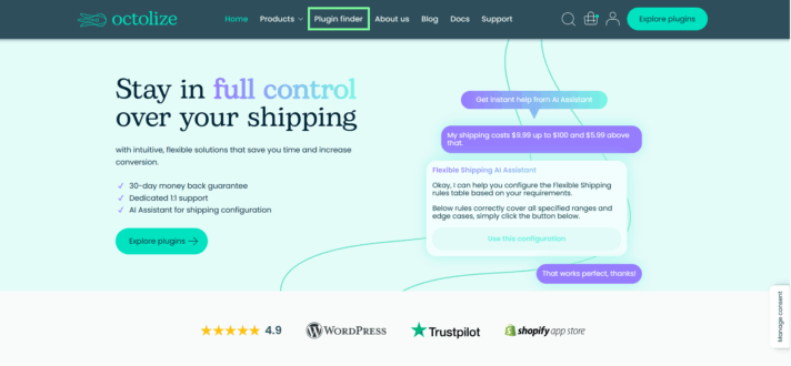 Plugin finder button