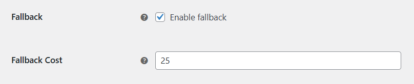 Live Rates enable fallback rate
