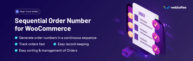 Sequential Order Numbers for WooCommerce screenshot