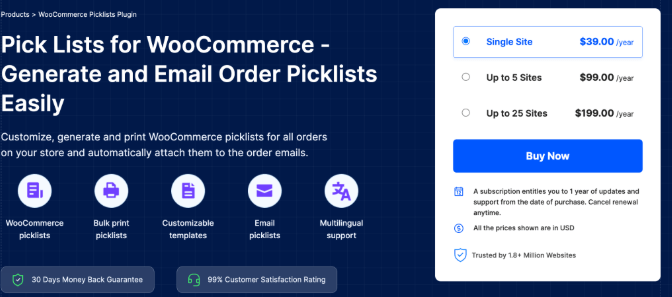 WebToffee WooCommerce Picklists screenshot