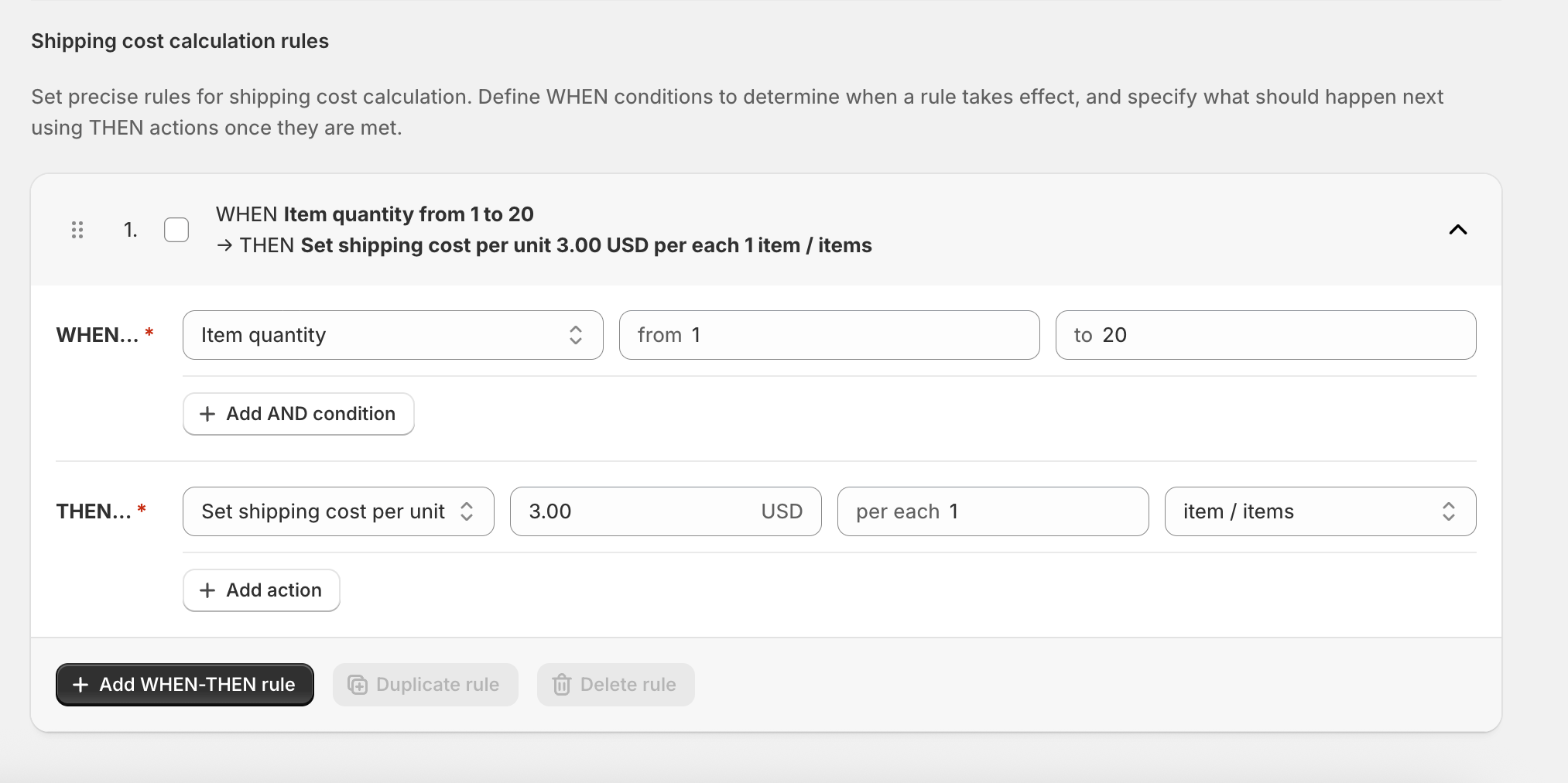 per-unit cost
