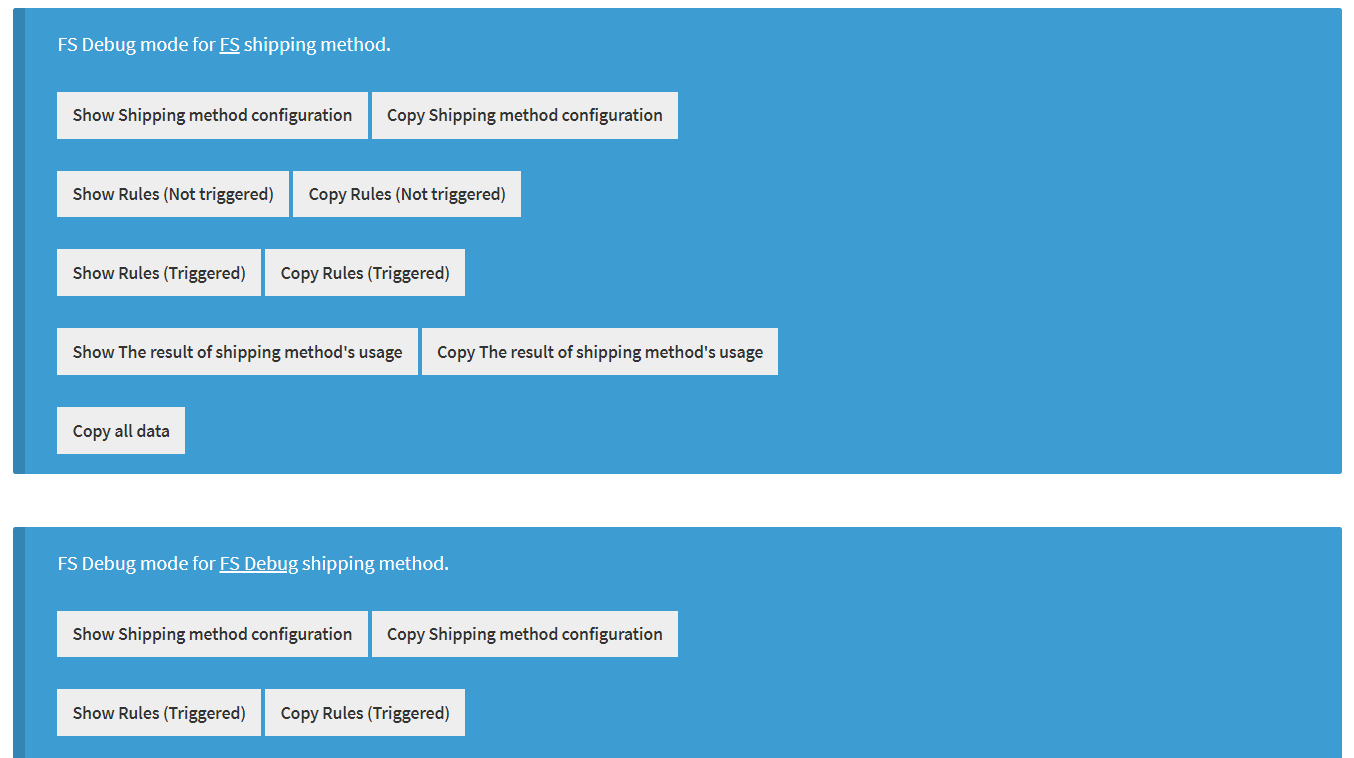 Flexible Shipping - Debug Mode